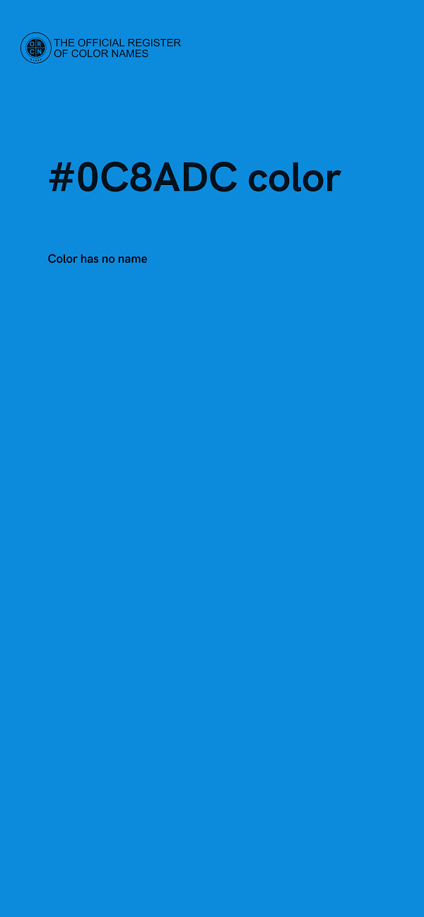 #0C8ADC color image