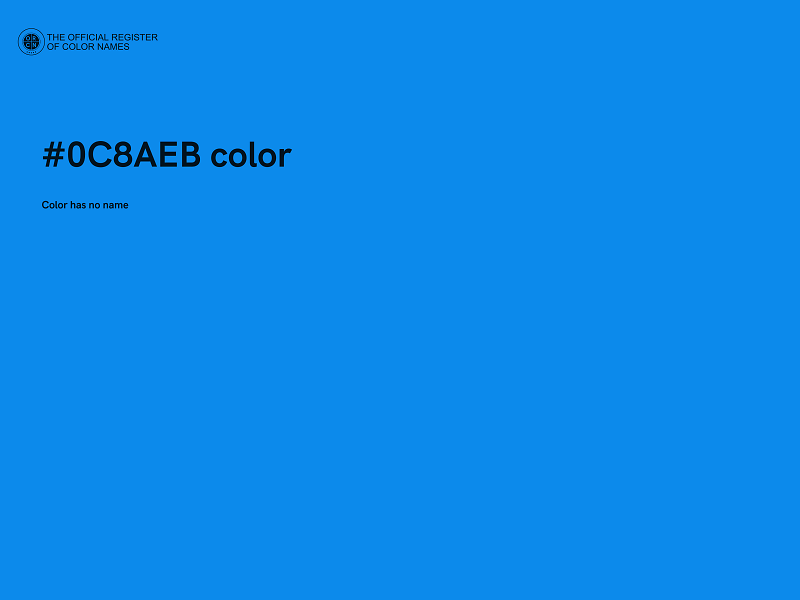 #0C8AEB color image