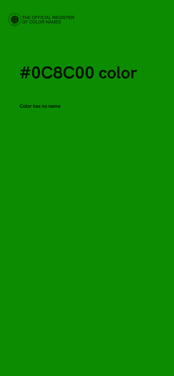 #0C8C00 color image