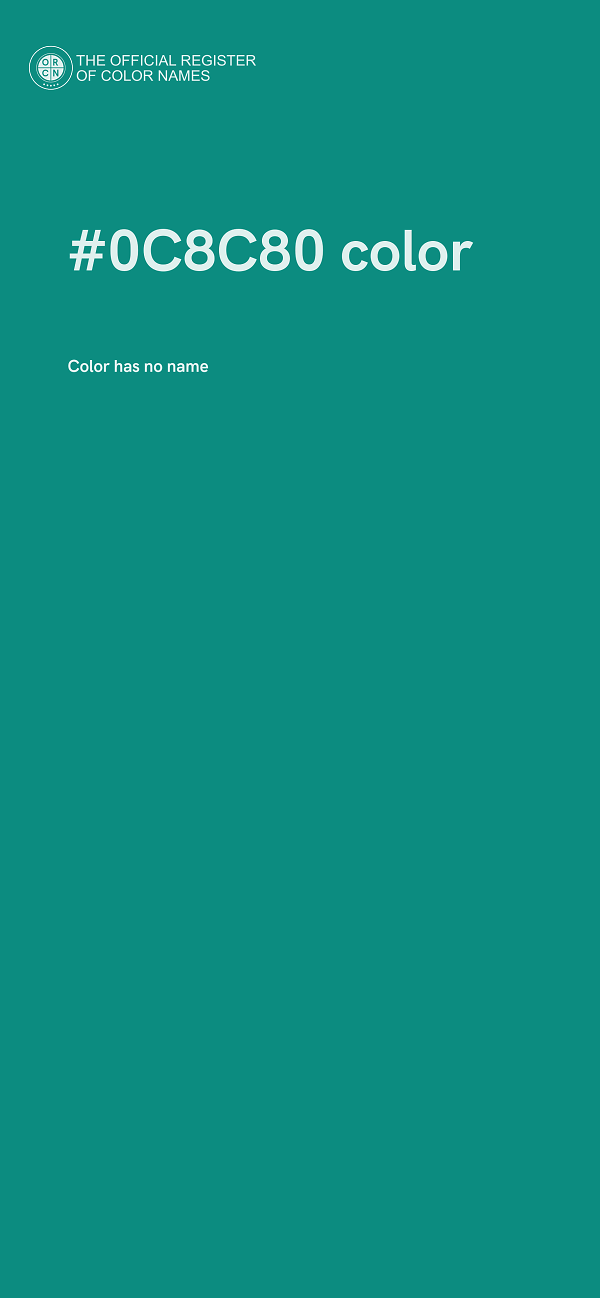 #0C8C80 color image