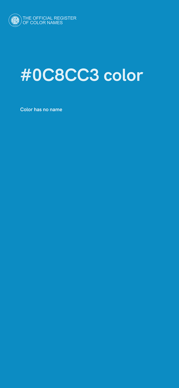 #0C8CC3 color image