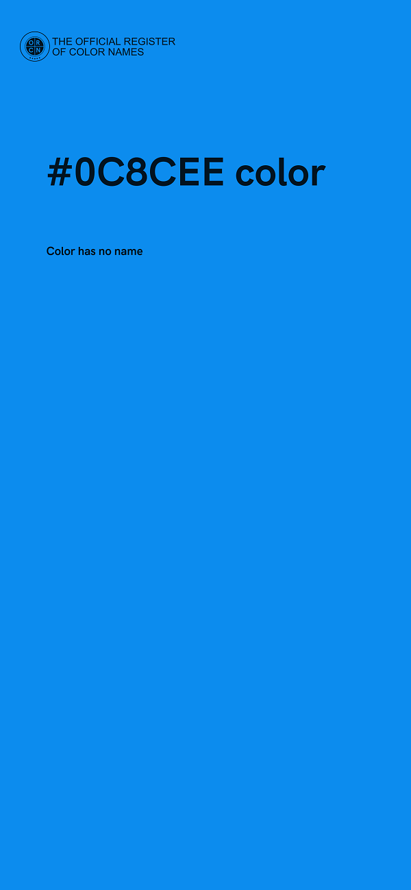 #0C8CEE color image
