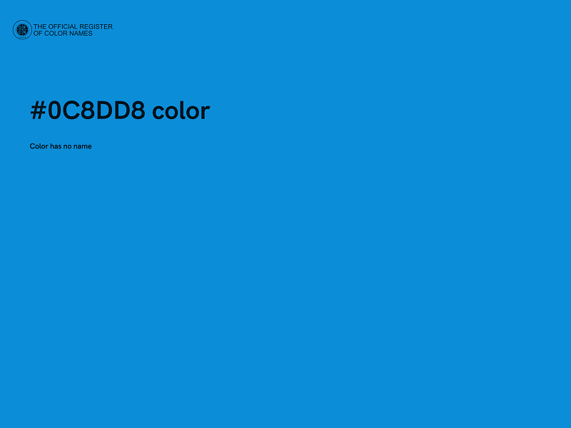 #0C8DD8 color image