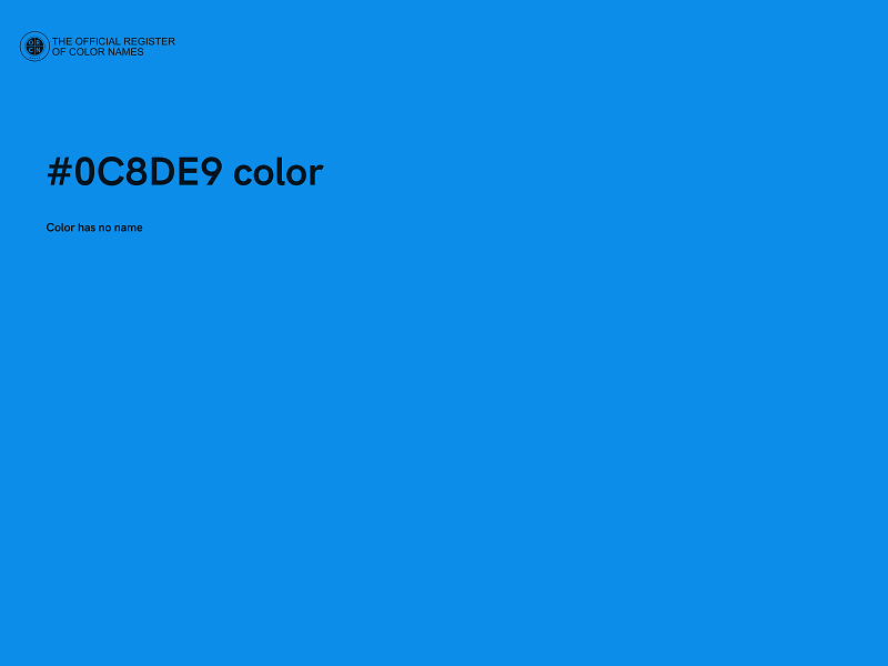 #0C8DE9 color image