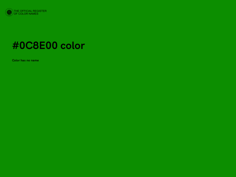 #0C8E00 color image