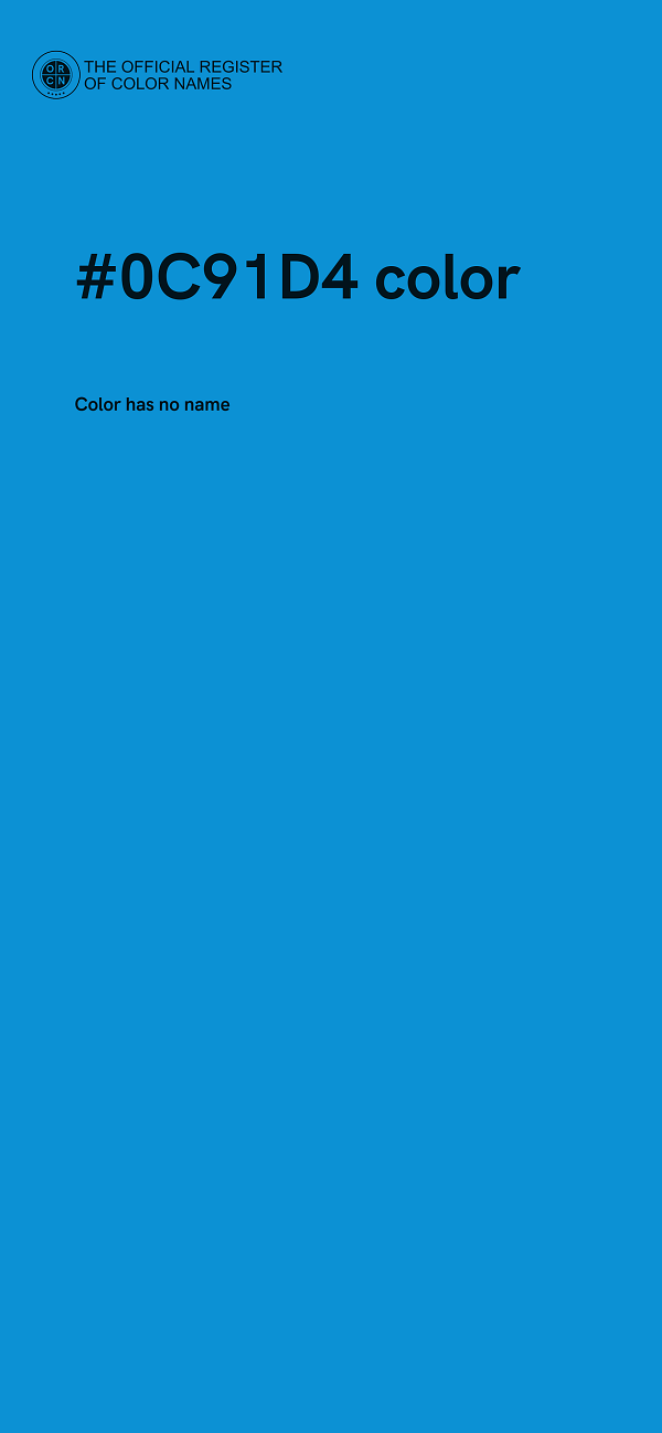#0C91D4 color image
