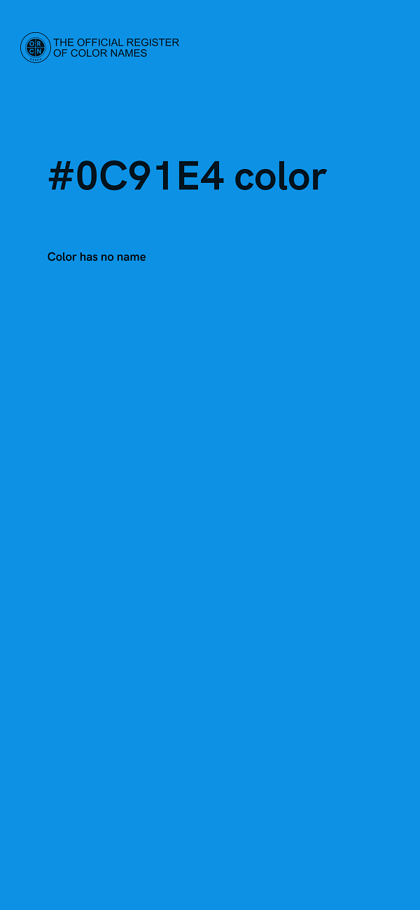 #0C91E4 color image