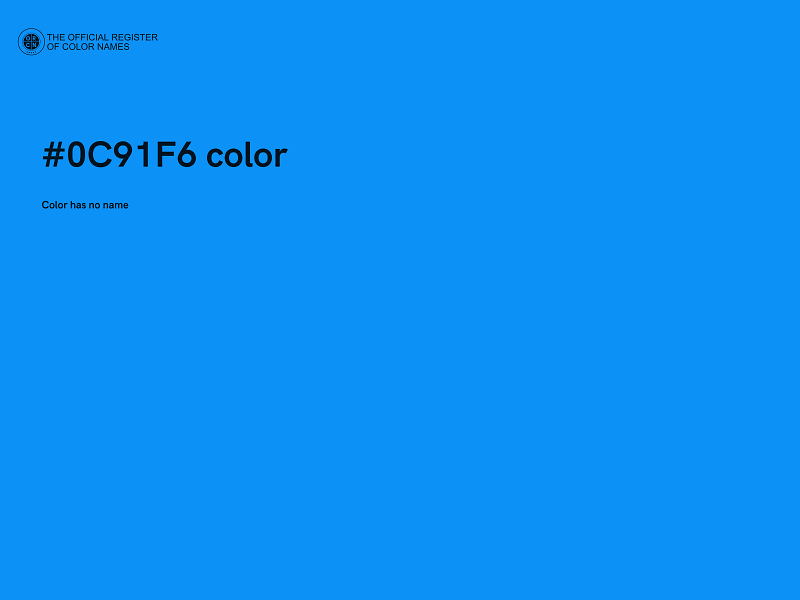 #0C91F6 color image