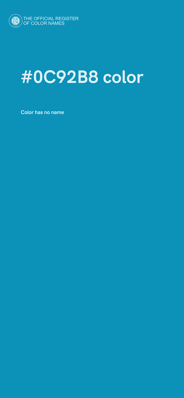 #0C92B8 color image