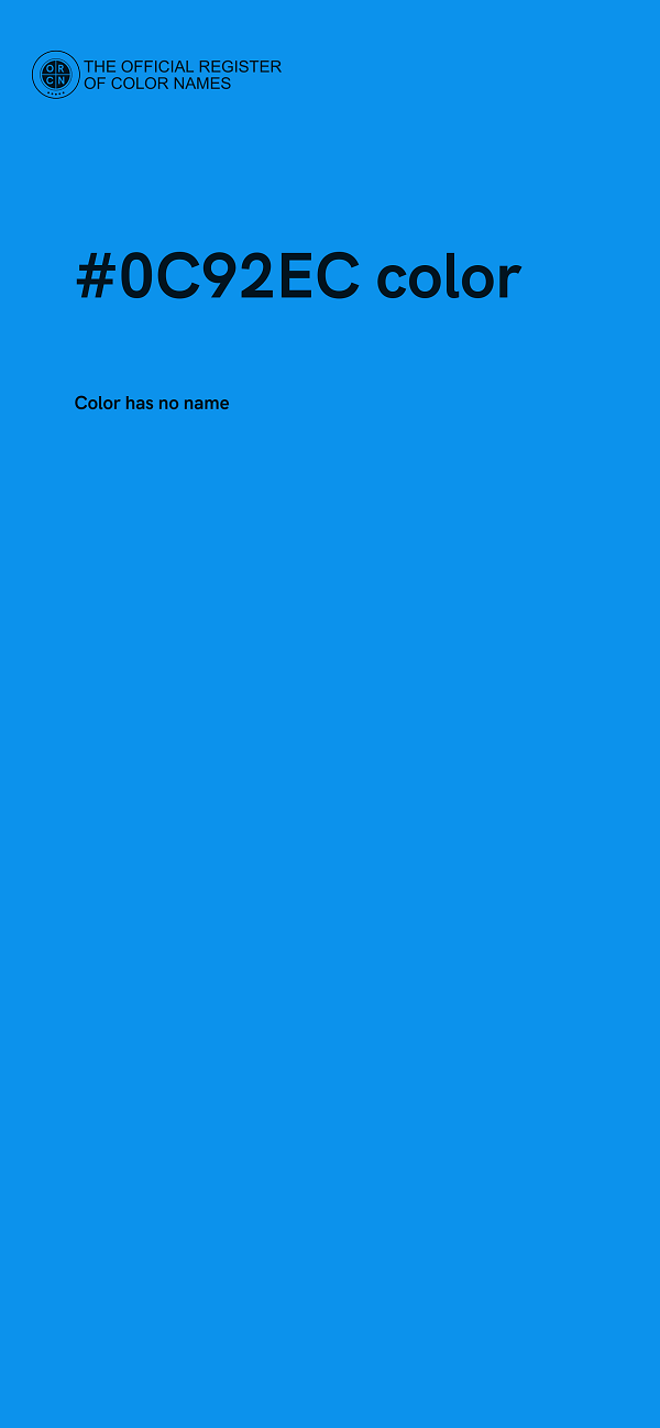 #0C92EC color image
