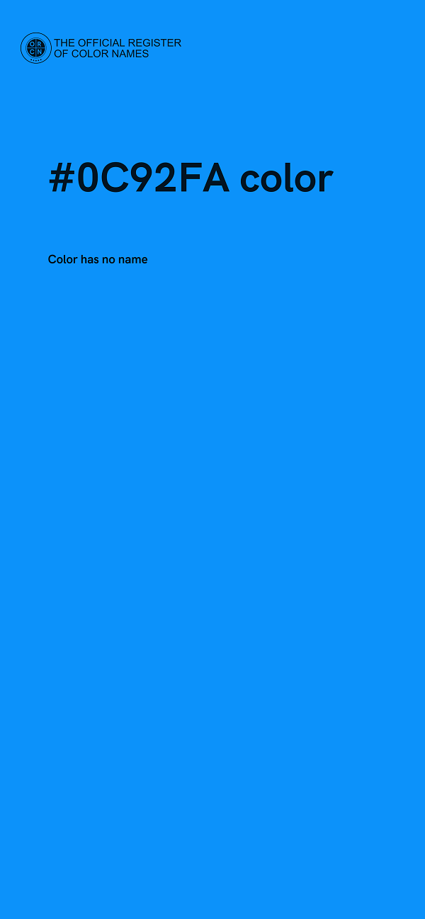 #0C92FA color image