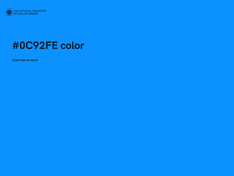 #0C92FE color image
