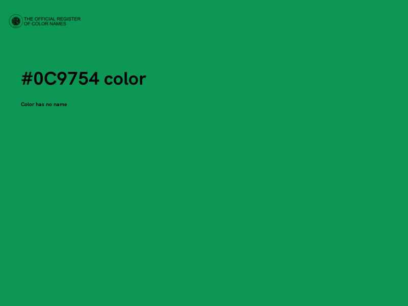 #0C9754 color image
