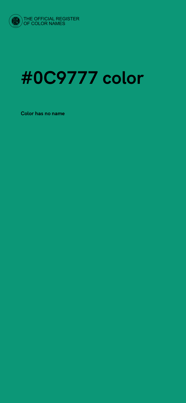 #0C9777 color image