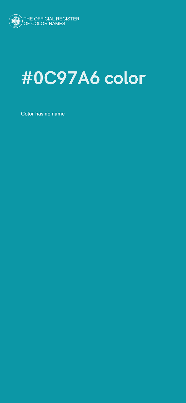 #0C97A6 color image
