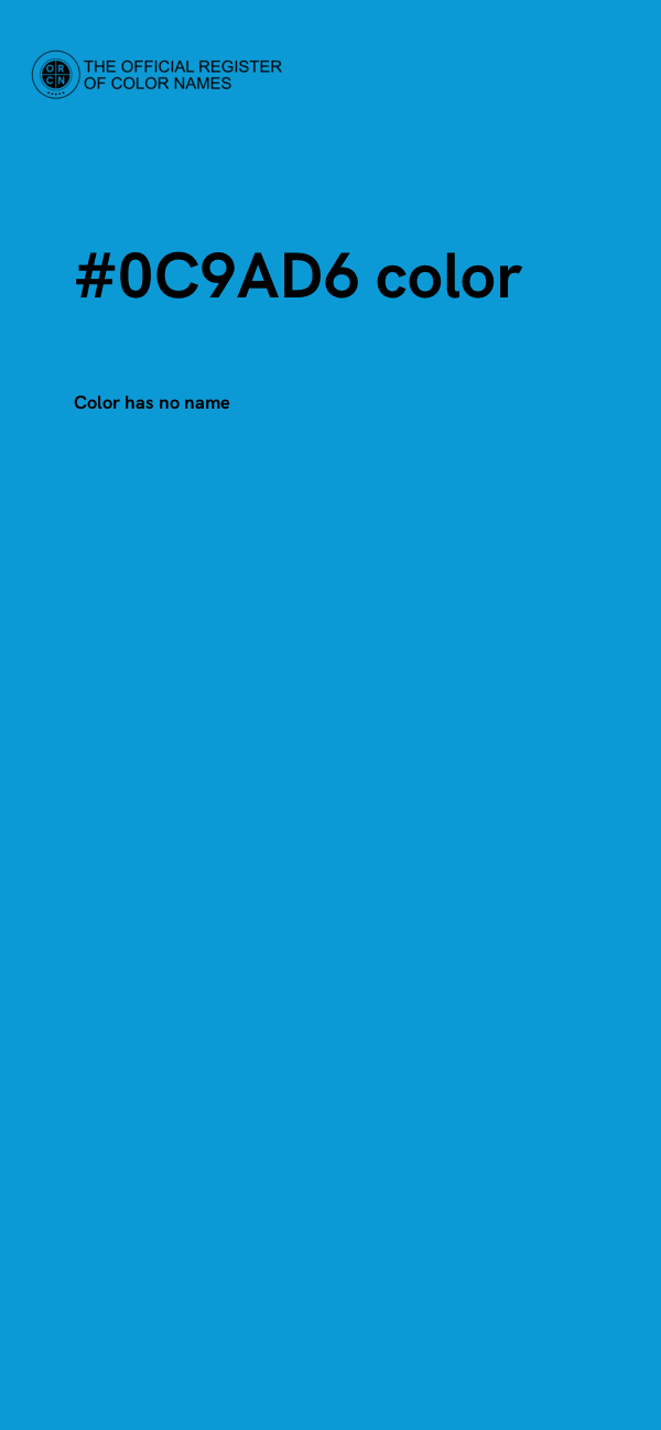 #0C9AD6 color image