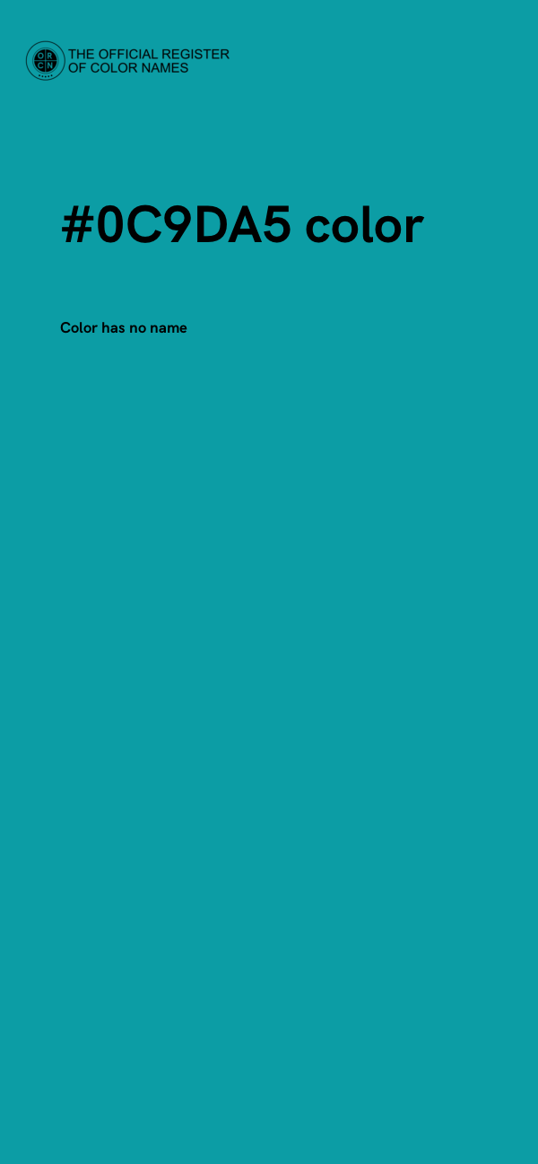 #0C9DA5 color image