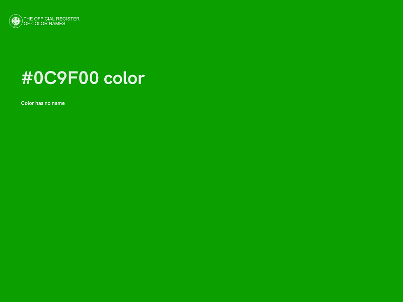 #0C9F00 color image