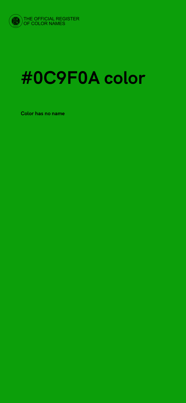 #0C9F0A color image