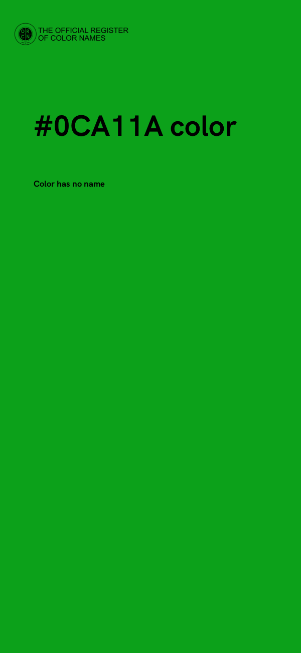 #0CA11A color image