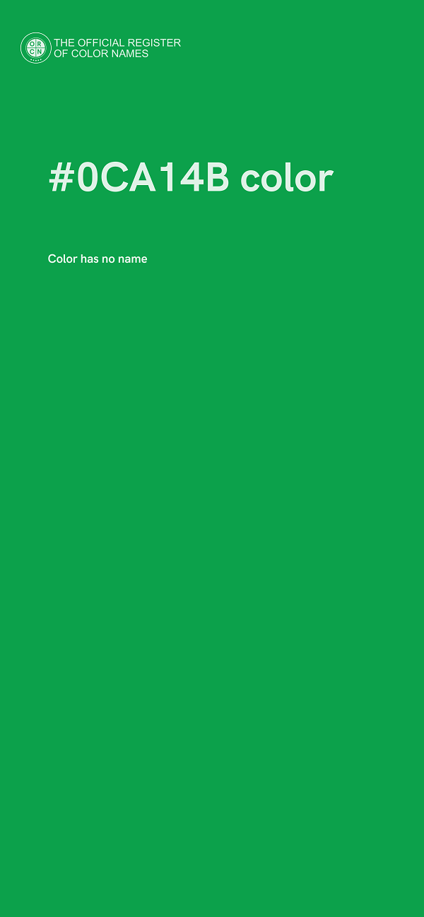 #0CA14B color image
