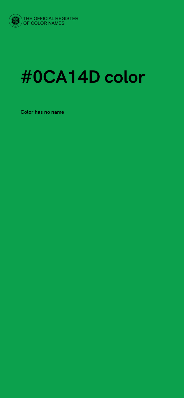 #0CA14D color image
