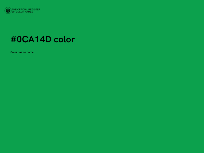 #0CA14D color image