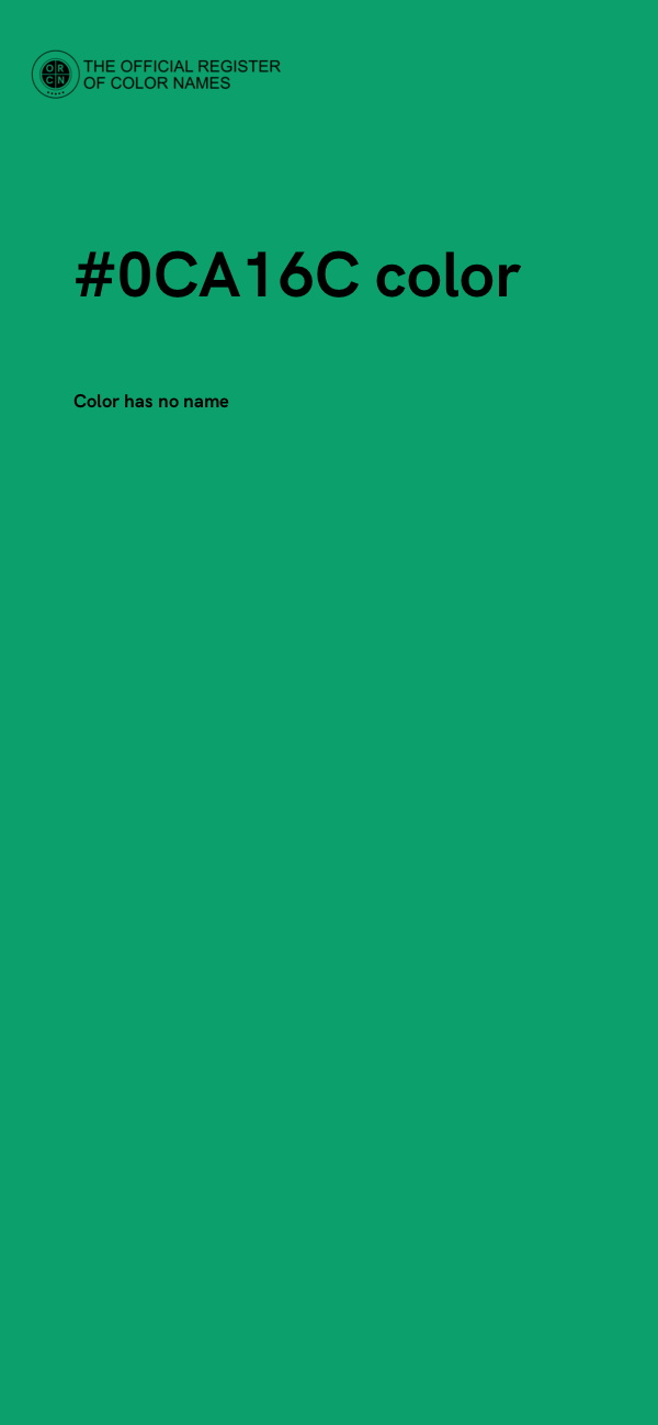 #0CA16C color image