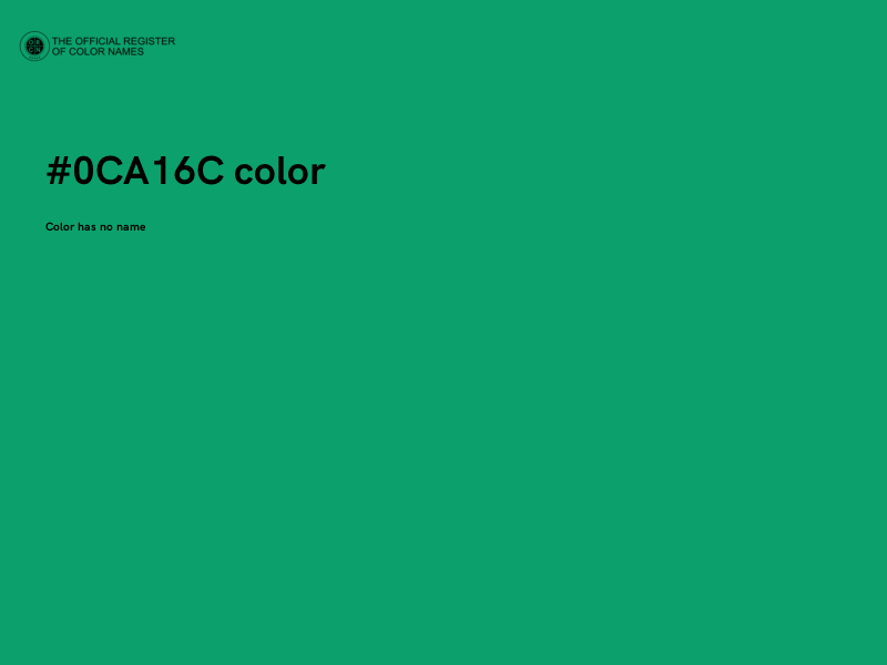 #0CA16C color image