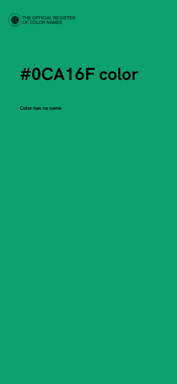 #0CA16F color image