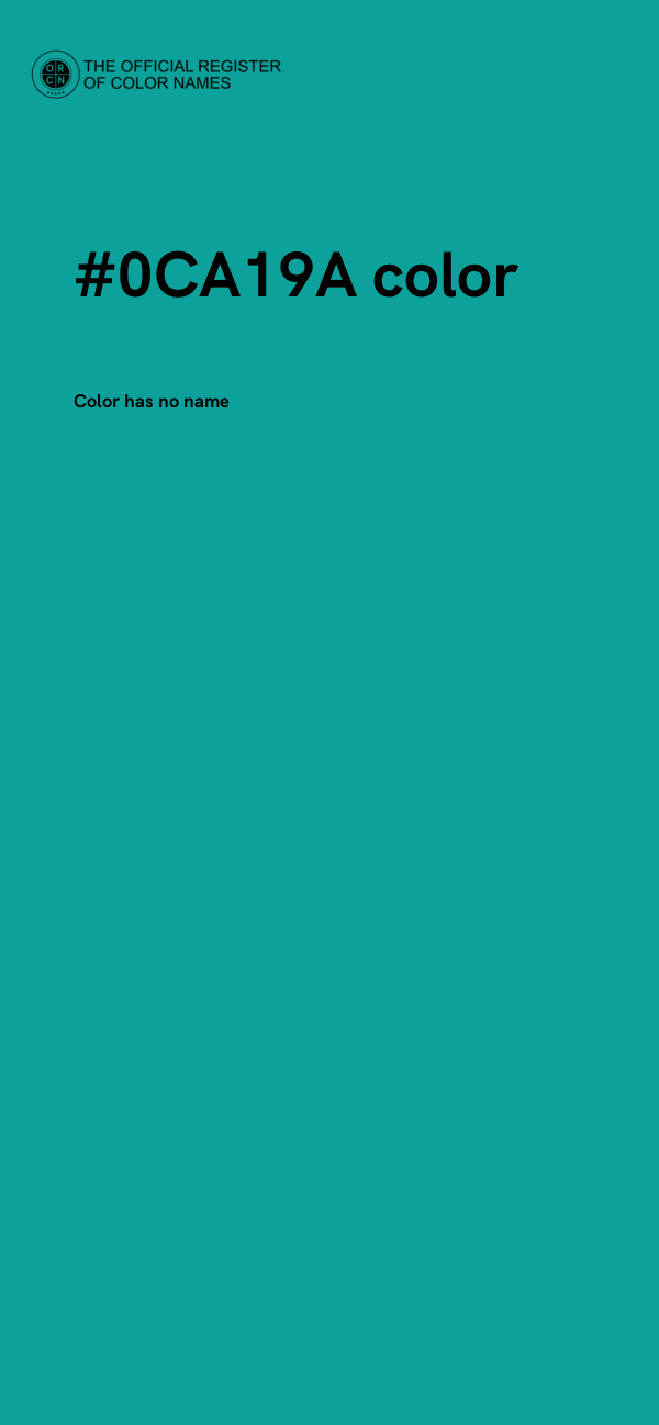 #0CA19A color image
