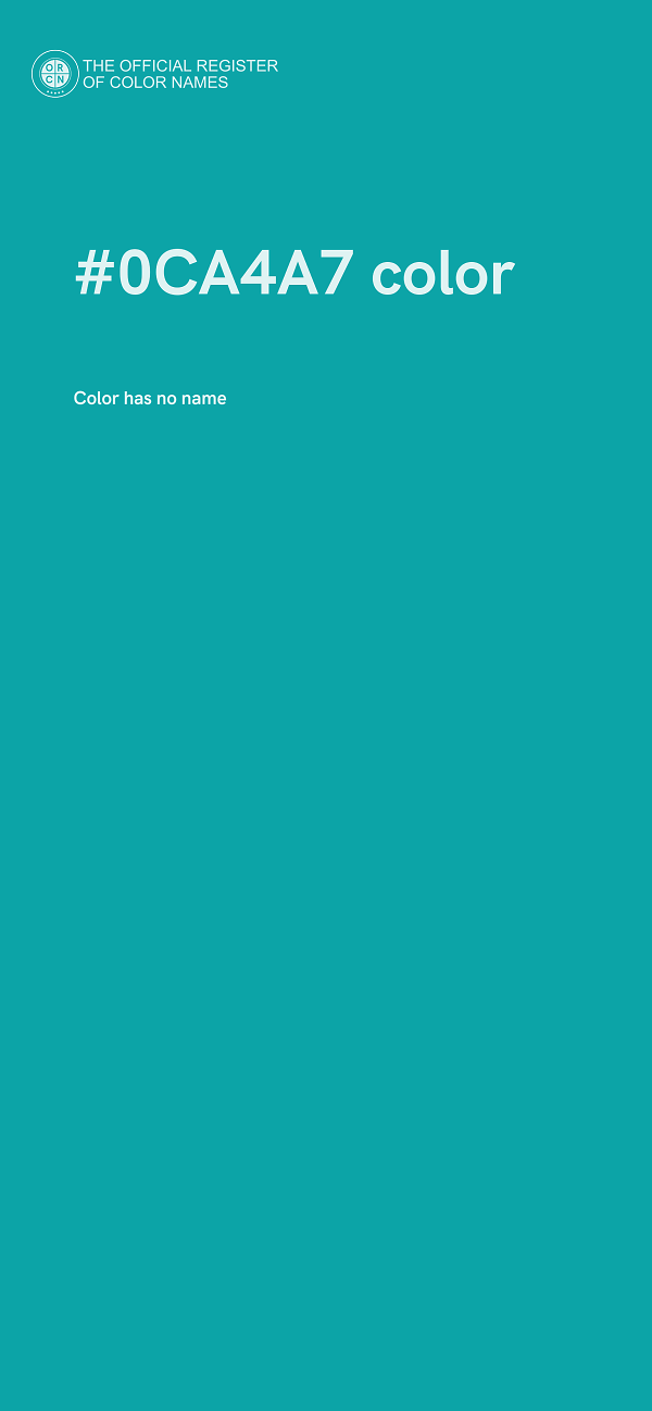 #0CA4A7 color image
