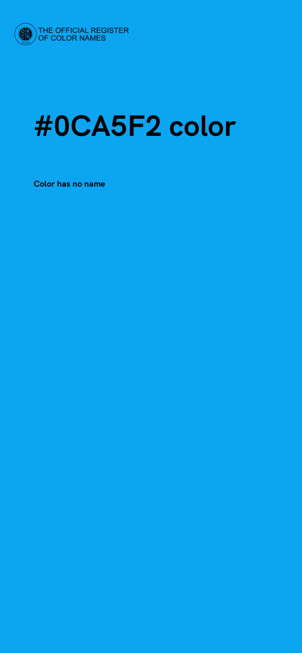 #0CA5F2 color image