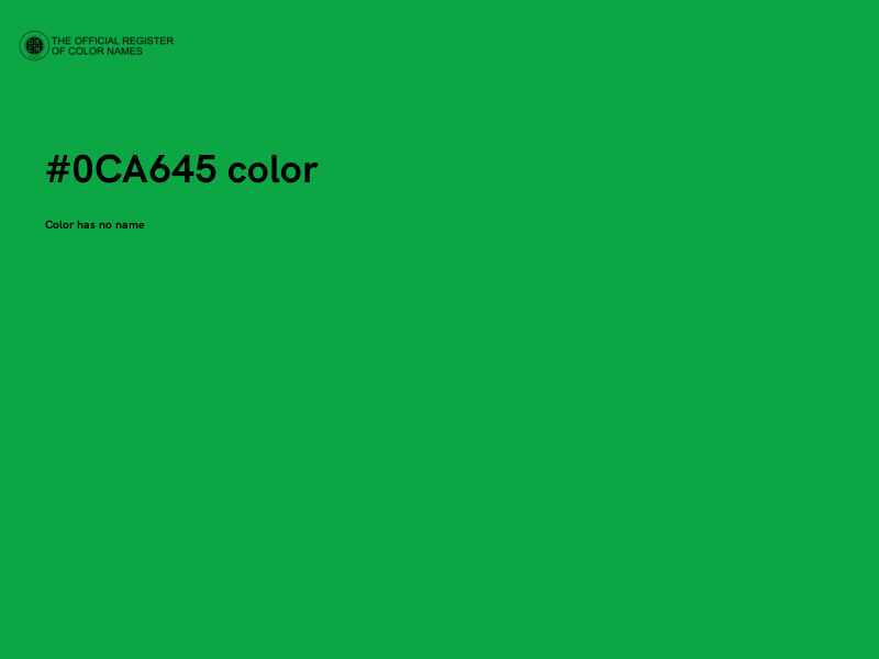 #0CA645 color image