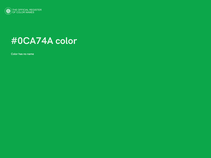 #0CA74A color image