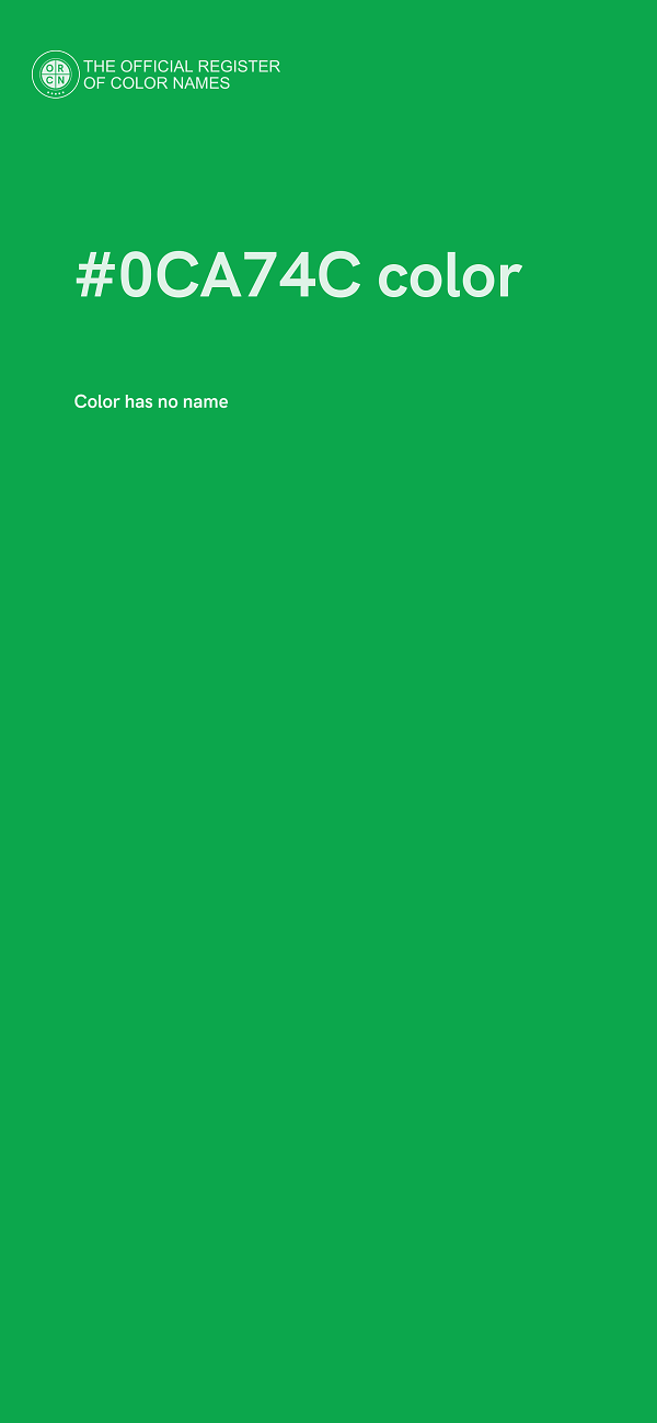 #0CA74C color image