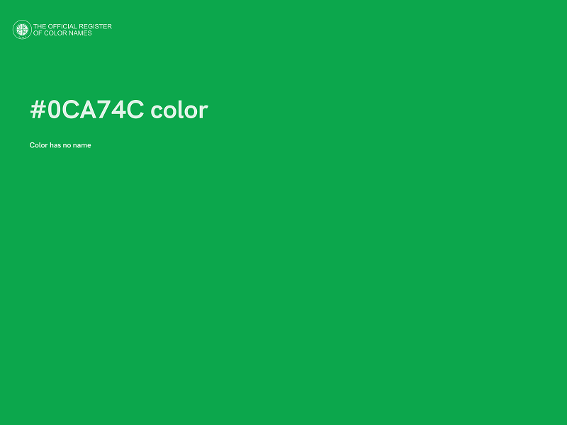 #0CA74C color image