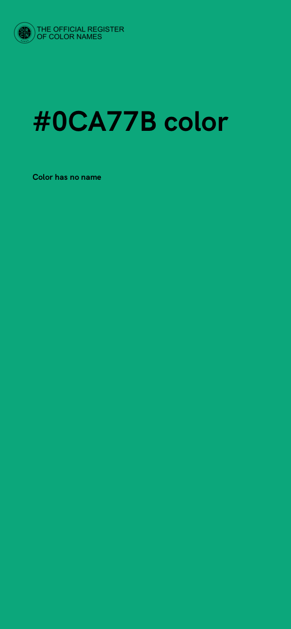 #0CA77B color image