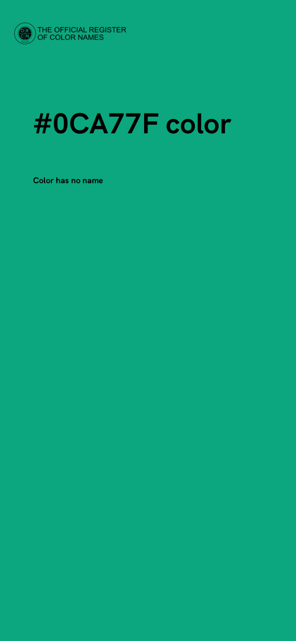 #0CA77F color image