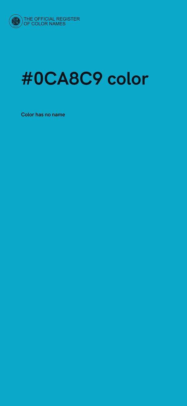 #0CA8C9 color image