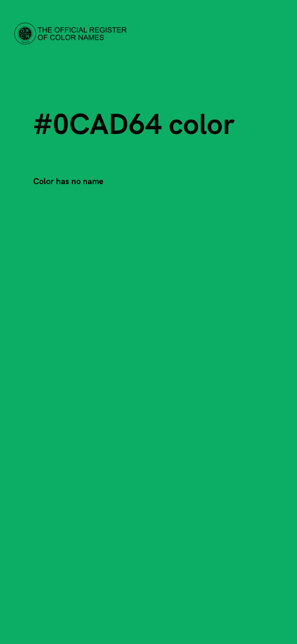#0CAD64 color image