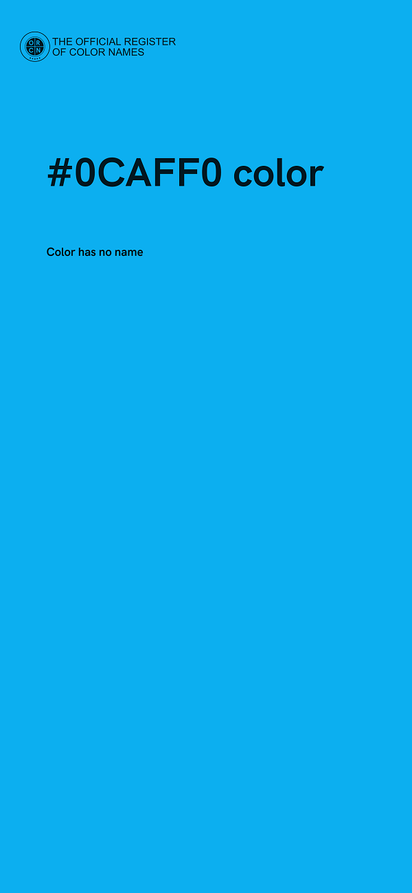 #0CAFF0 color image