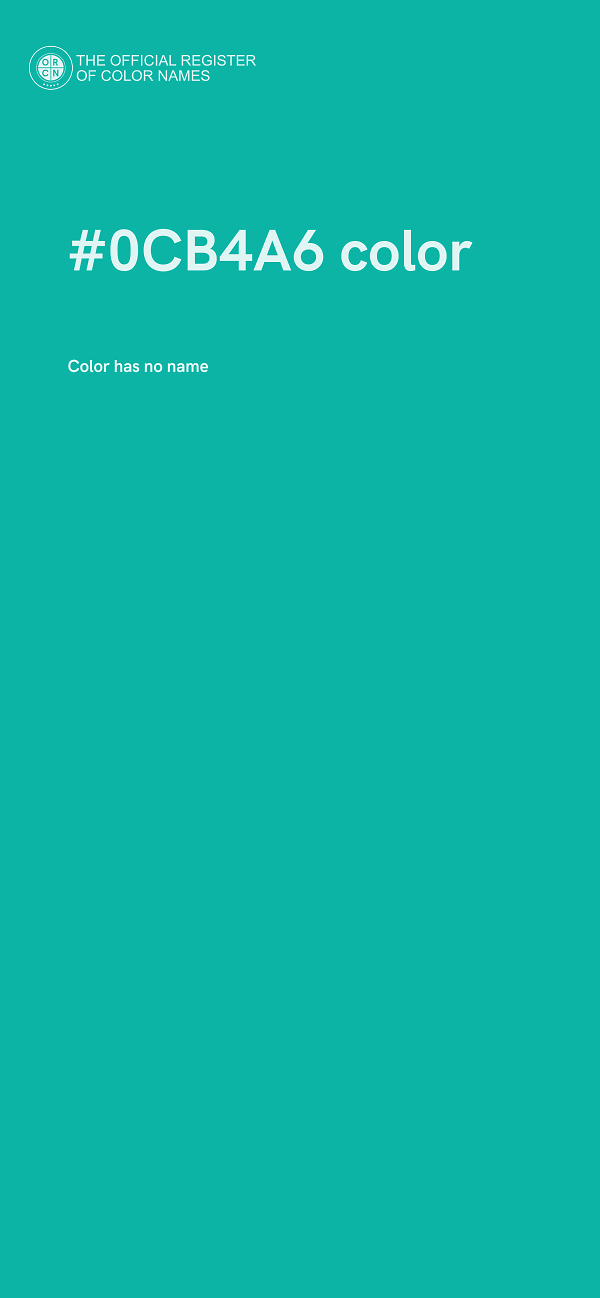 #0CB4A6 color image