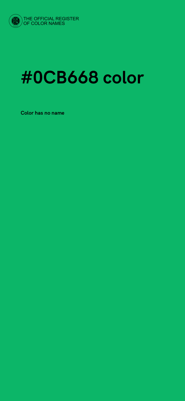 #0CB668 color image