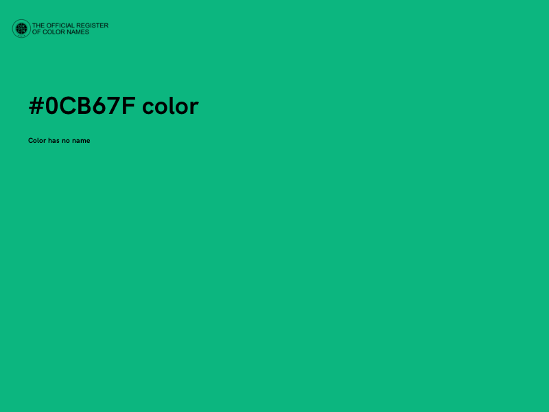 #0CB67F color image
