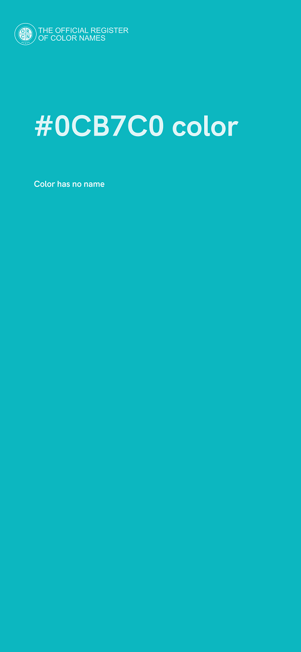 #0CB7C0 color image