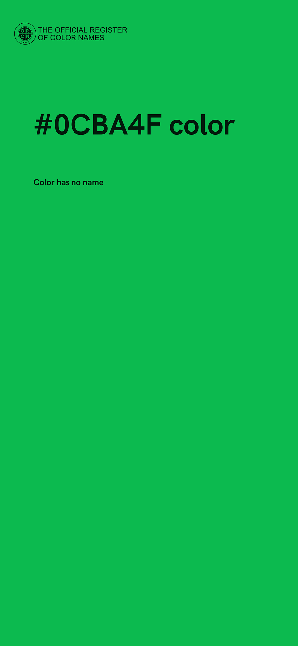 #0CBA4F color image