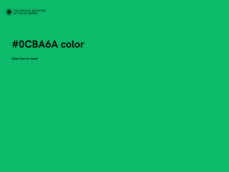 #0CBA6A color image