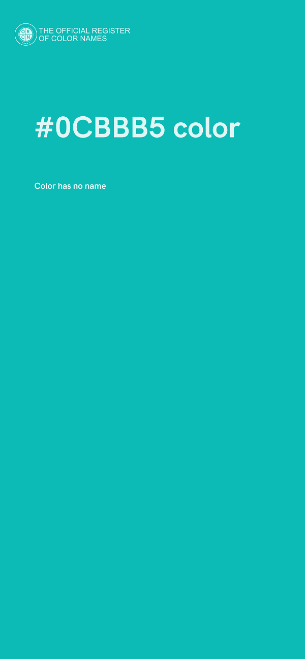 #0CBBB5 color image