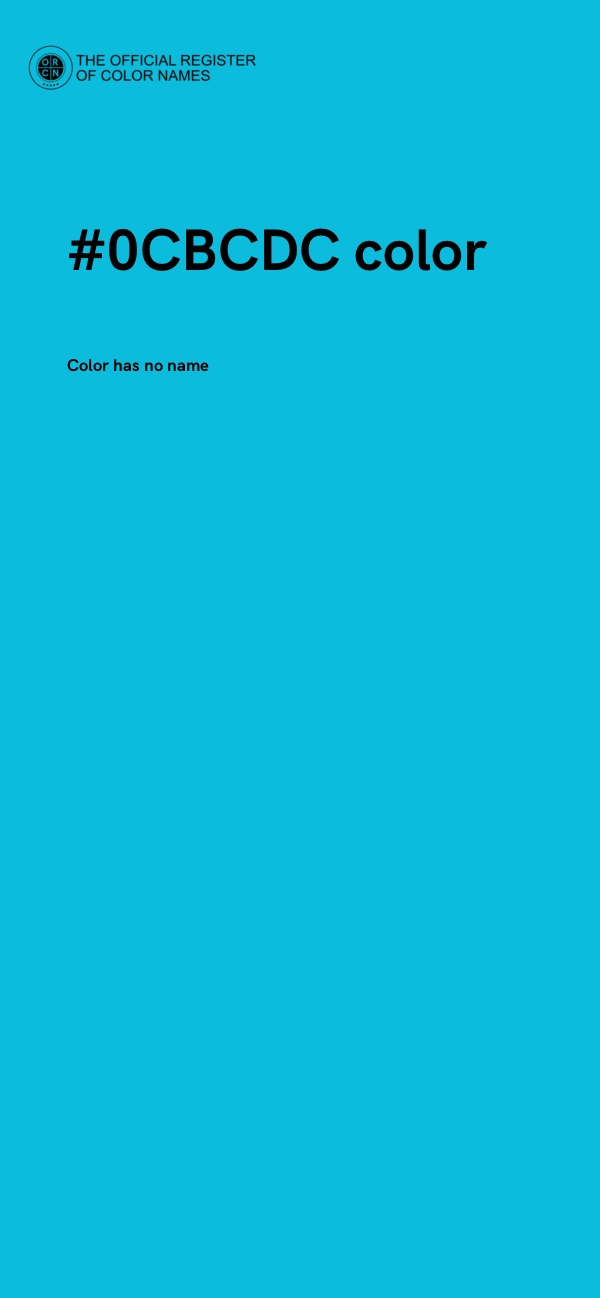 #0CBCDC color image
